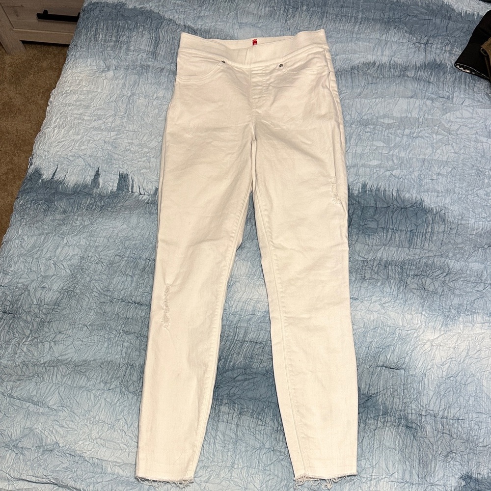 65. SPANX Women's White Skinny Jeans